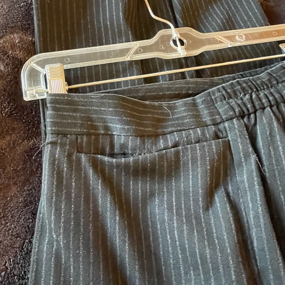 Catherines Refined Fit Pants Black Pin Strip 4X (30X32) - Picture 2 of 8